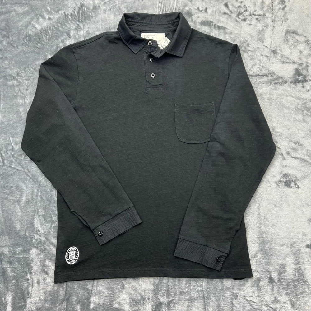 Vintage Polo By Ralph Laurel 67 100% Cotton Long Sleeve Shirt Men’s L Black EUC
